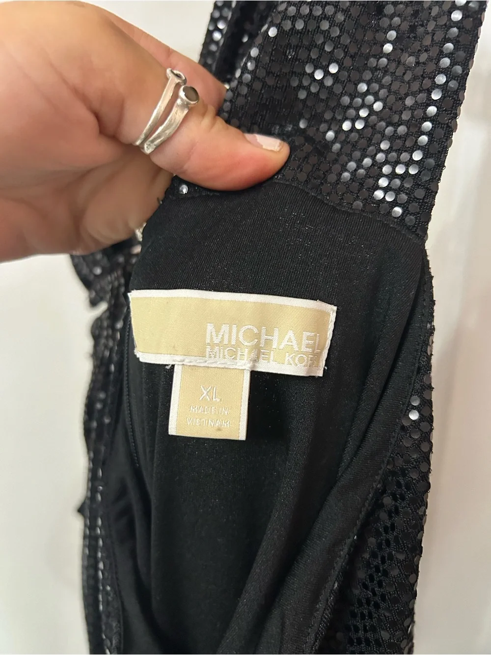 Michael Kors Black Sequin Jumpsuit